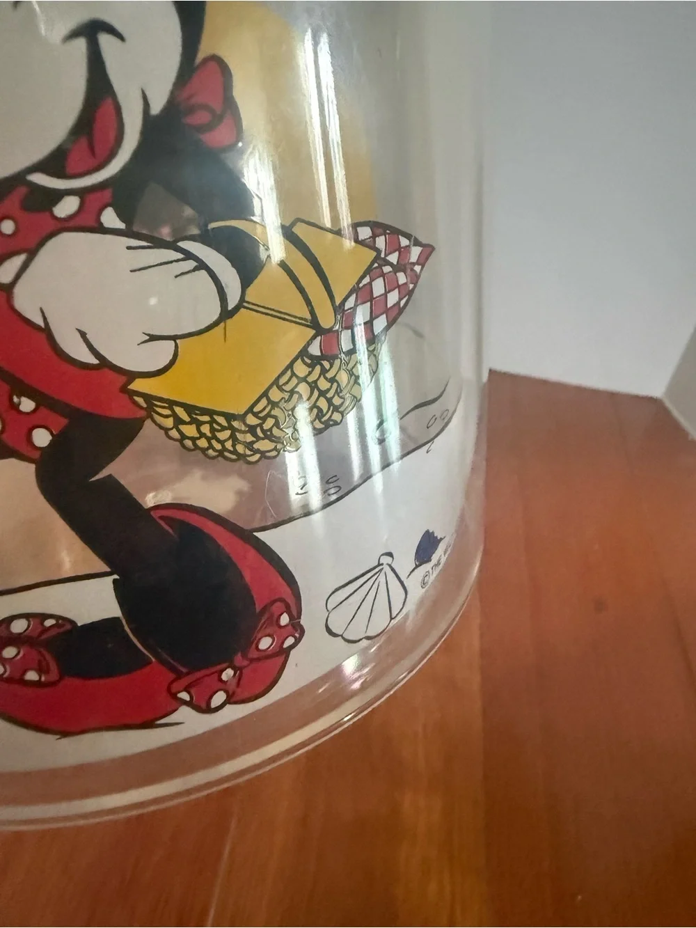 VTG 1970s Disney Mickey &Minnie Mouse Beach Day Plastic Ice Bucket W/ Lid